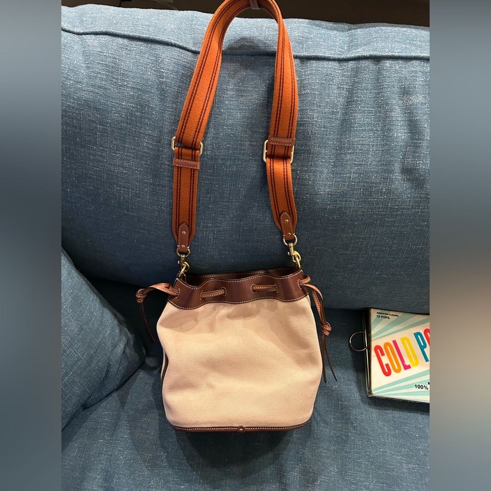 Coach Tan and Brown Canvas Bag - Picture 2 of 7